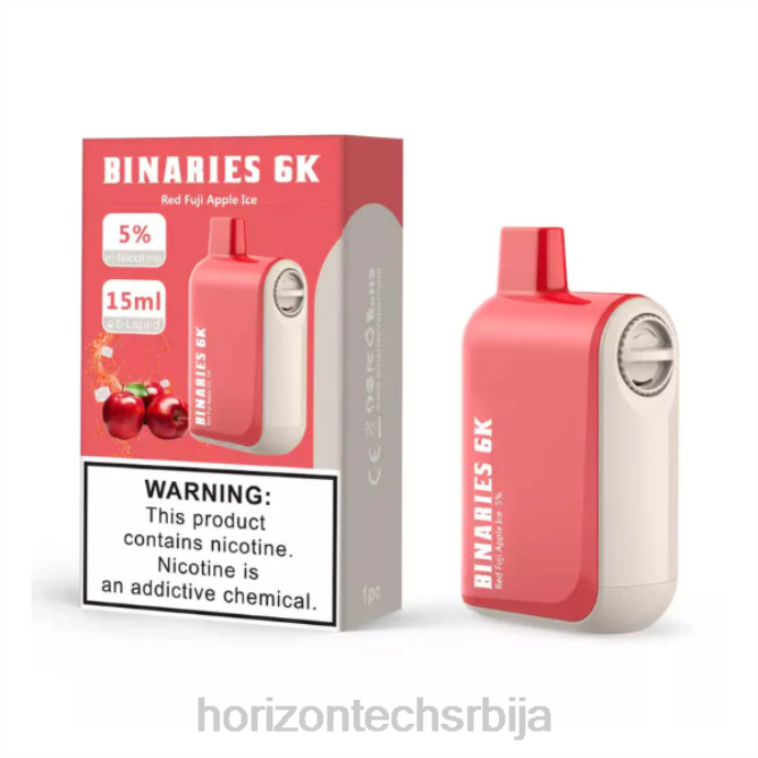 HorizonTech Binaries Cabin за једнократну употребу 15 мл лед од црвене фуџи јабуке 406V48 | Horizon Tech Company