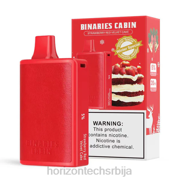 HorizonTech Binaries Cabin за једнократну употребу 20 мл торта од црвеног сомота од јагоде 406V79 | Horizon Tech Vape Coils
